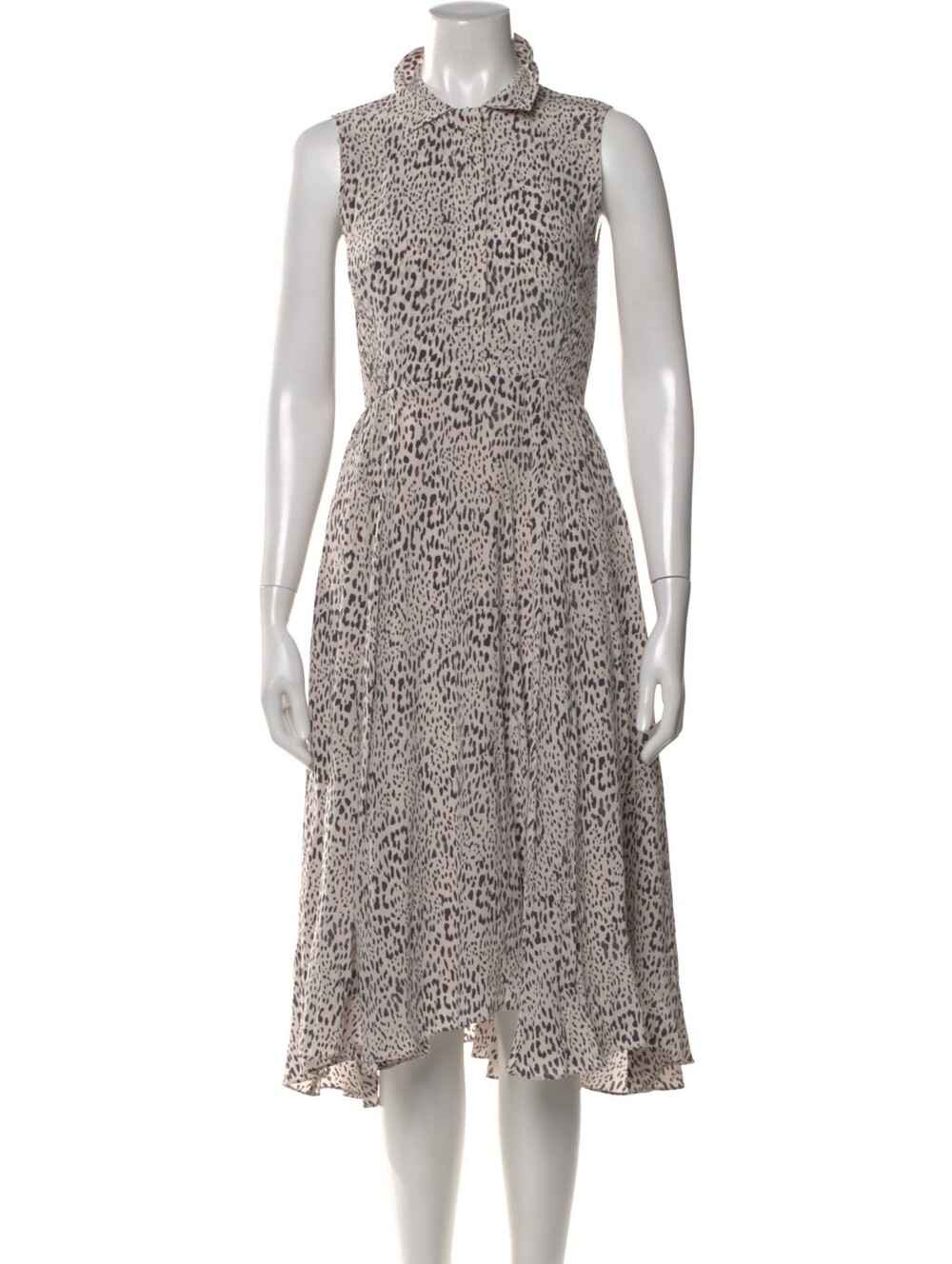 Rebecca Taylor Purple Leopard Print Midi Dress